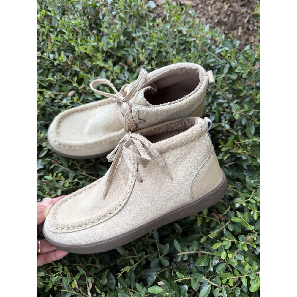 Stride Rite Leather Brennon Boots 3M Beige Moccasin Toe Chukka Sneaker CB022902